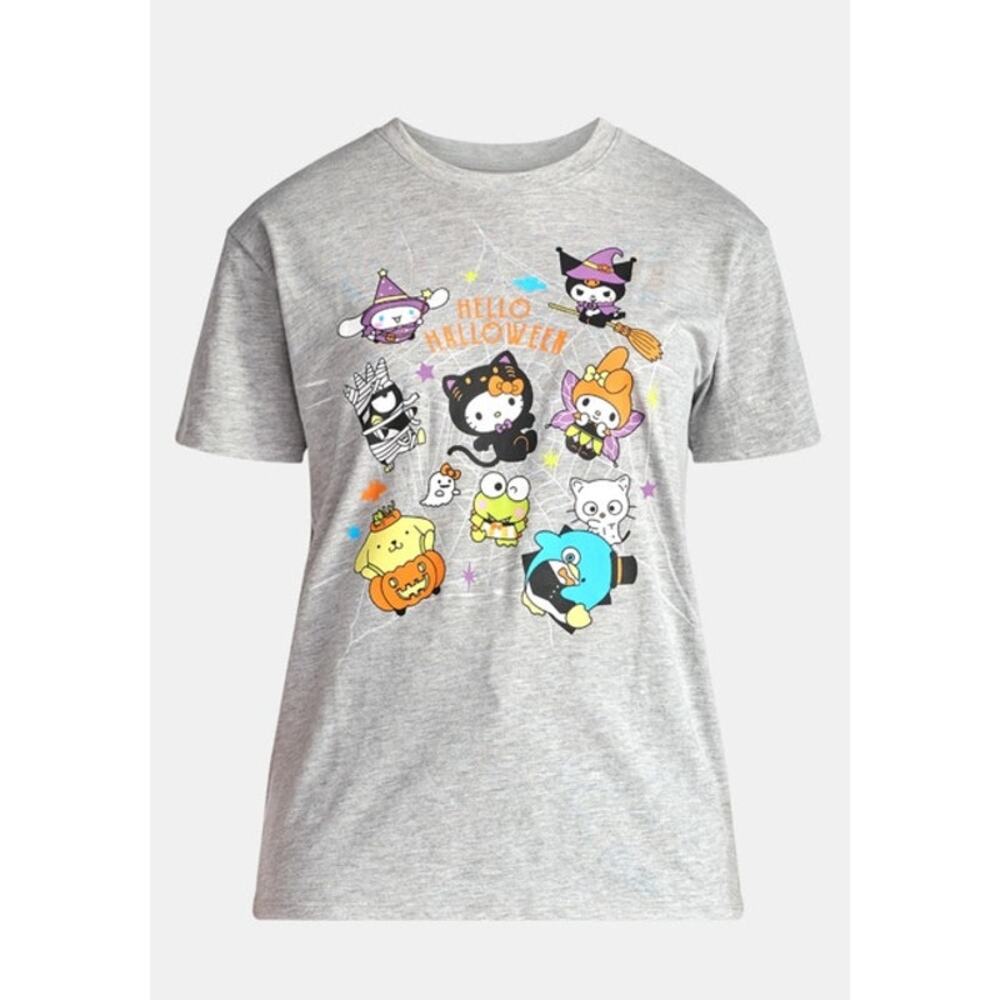Hello‎ Kitty & Friends Women Halloween Graphic Tee with Short Sleeves Sz XXS NEW